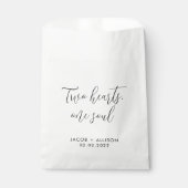 Sachets En Papier Deux coeurs, une âme mariage confetti (Devant)