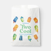 Sachets En Papier Deux Cool Blue Retro Popsicle 2e fête d'anniversai (Devant)