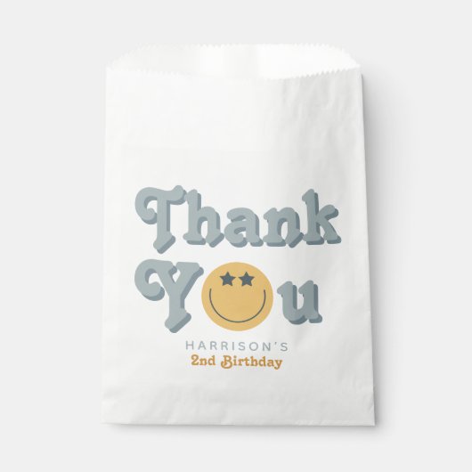 Sachets En Papier Deux Cool Dude Boys 2e fête d'anniversaire Merci (Devant)