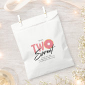 Sachets En Papier DEUX Doughnut rose douce Thème 2ème fête d'anniver (Coupé)