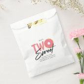 Sachets En Papier DEUX Doughnut rose douce Thème 2ème fête d'anniver (Scellé)