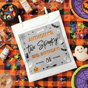 Sachets En Papier Deux effrayants ! Anniversaire Halloween 2 ans