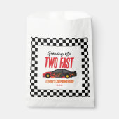 Sachets En Papier Deux Fast Red Flame Race Car 2e fête d'anniversair (Devant)