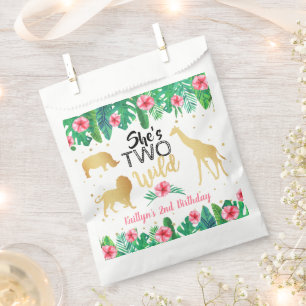 Sachets En Papier Deux Filles sauvages Deuxième fête d'anniversaire