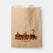 Sachets En Papier Deux Garçons de trois ans Train Upsherin Favoriser (Devant)