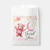 Sachets En Papier DEUX la lune | Fille rose 2e Anniversaire Favorise (Devant)