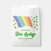 Sachets En Papier Deux Lucky Charm Rainbow 2e fête d'anniversaire (Devant)