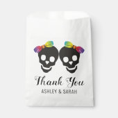 Sachets En Papier Deux mariées et confetti Merci lesbienne mariage (Devant)