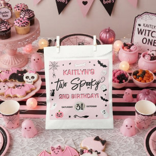 Sachets En Papier Deux Spooky! Filles Halloween 2ème Anniversaire