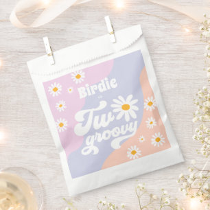 Sachets En Papier Deux Super 2ème anniversaire de fête Boho Retro Da