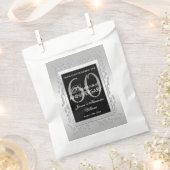 Sachets En Papier Diamants d'argent élégant 60e anniversaire de Mari (Coupé)