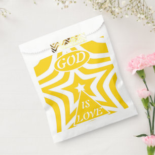 Sachets En Papier "Dieu est amour" Étoile Cyber Jaune - VBS, Retrait