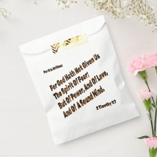 Sachets En Papier Dieu Ne Nous A Pas Donné L'Esprit De La Peur (Scellé)