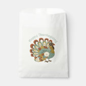 Sachets En Papier Dinde de couleur bon thanksgiving (Devant)