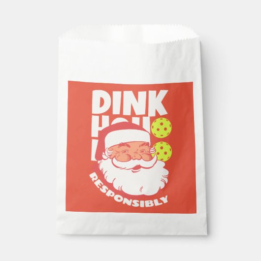 Sachets En Papier Dink de manière responsable | HoHoHo Pickball Pink (Devant)
