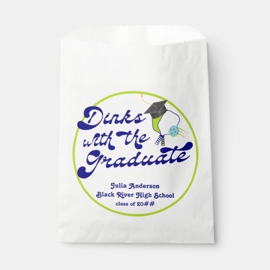 Sachets En Papier Dinks avec Graduate Pickleball Graduation (Devant)
