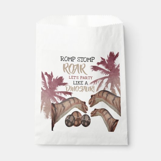 Sachets En Papier Dino Eggs, Dinosaure pour enfants fête d'anniversa (Devant)