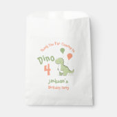 Sachets En Papier Dino Four Dinosaur 4e fête d'anniversaire (Devant)