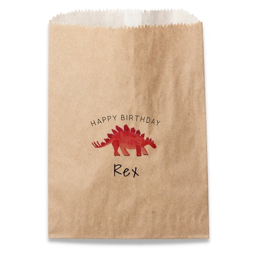 Sachets En Papier Dino Peint fête d'anniversaire