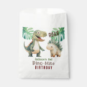 Sachets En Papier Dinosaur 2e aquarelle d'anniversaire (Devant)