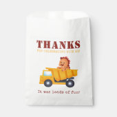 Sachets En Papier Dinosaur Construction Crew fête d'anniversaire (Devant)