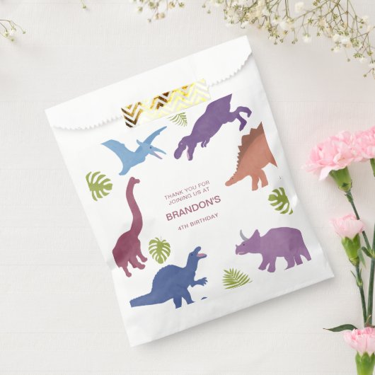 Sachets En Papier Dinosaur Cute Dino Enfant Anniversaire Fête Favori (Scellé)