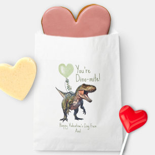 Sachets En Papier Dinosaur Dino-mite Green Classroom Valentine Photo