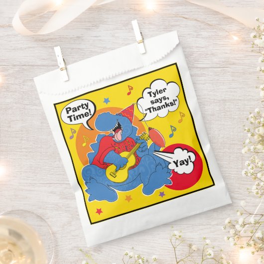 Sachets En Papier Dinosaur fête d'anniversaire (Coupé)