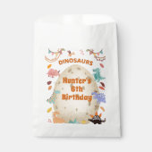 Sachets En Papier Dinosaur fête d'anniversaire avec l'oeuf géant Din (Devant)