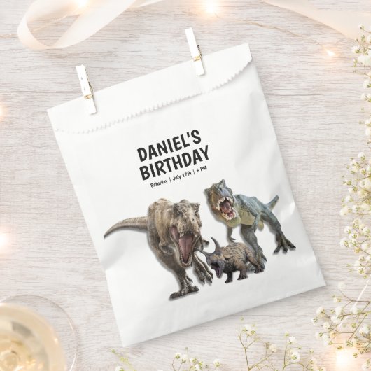 Sachets En Papier Dinosaur fête d'anniversaire imprimable, Dino Part (Coupé)