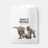 Sachets En Papier Dinosaur fête d'anniversaire imprimable, Dino Part (Devant)