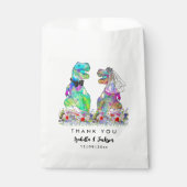 Sachets En Papier Dinosaur Thème Mariage Merci (Devant)