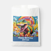 Sachets En Papier dinosaure anniversaire coloré mignon (Devant)