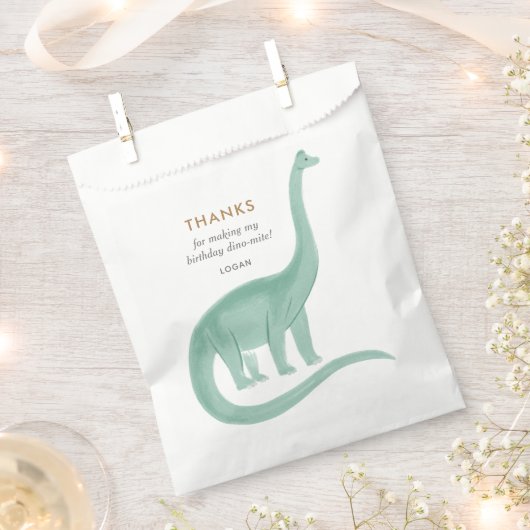 Sachets En Papier Dinosaure minimum fête d'anniversaire (Coupé)