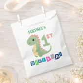 Sachets En Papier Dinosaure personnalisé 1er anniversaire fête Favor (Coupé)