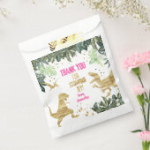 Sachets En Papier Dinosaure rose fête d'anniversaire (Scellé)