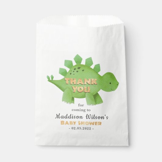 Sachets En Papier Dinosaures Baby shower Favoriser Sac (Devant)