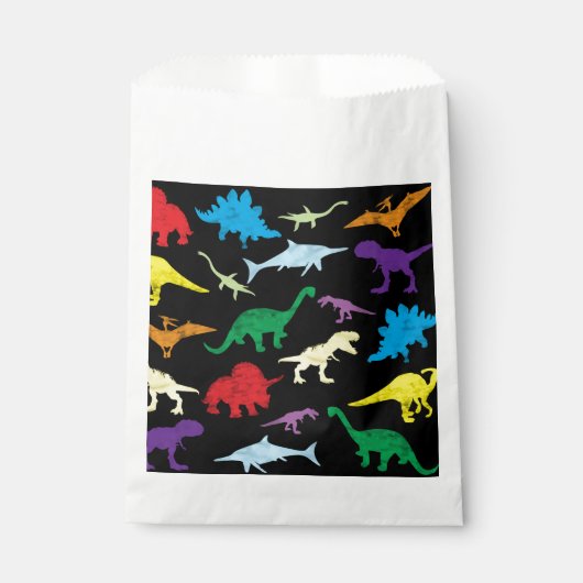 Sachets En Papier Dinosaures colorés Aquarelle Enfants Motif (Devant)