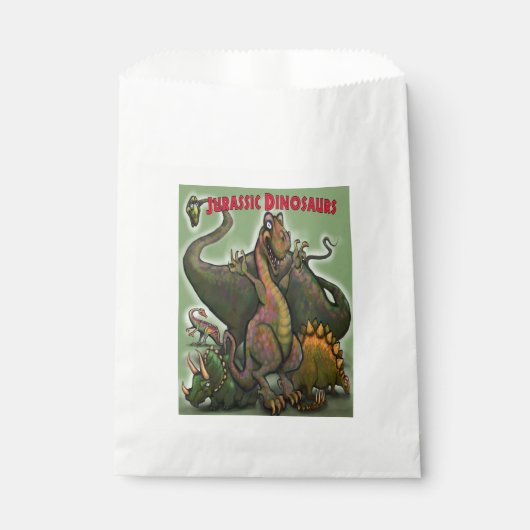 Sachets En Papier Dinosaures jurassiques (Devant)