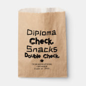 Sachets En Papier Diplôme. Diplome? Vérifie. Snacks ? Vérifie. Kraft (Devant)