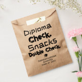 Sachets En Papier Diplôme. Diplome? Vérifie. Snacks ? Vérifie. Kraft (Scellé)