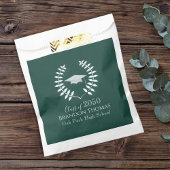 Sachets En Papier Diplôme Moderne Mortier Classique Vert Foncé