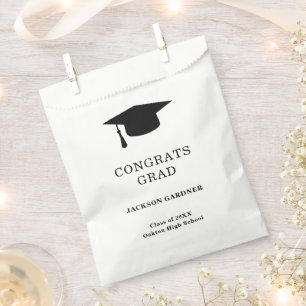 Sachets En Papier Diplôme simple de la Commission de mortier noir et
