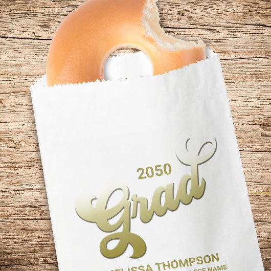 Sachets En Papier Diplômé Simple Typographie Or Script rétro