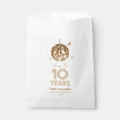 Sachets En Papier Disco 10 ans de fête Mariage (Devant)