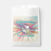 Sachets En Papier Disco Ball Baby shower Super Pastel Rainbow (Devant)
