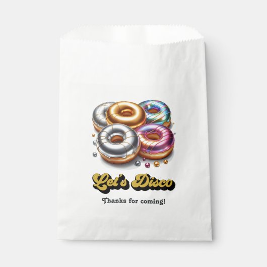 Sachets En Papier Disco Metallic Donut fête d'anniversaire (Devant)