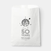 Sachets En Papier Disco Soirée Mariage de 50 ans (Devant)