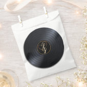 Sachets En Papier Disque Vinyle Notes de Musique Amour (Coupé)