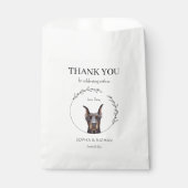 Sachets En Papier Doberman Pinscher Mariage Merci Favoriser Sac (Devant)